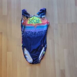 GK SOCAL Sunset Leotard - Blue and Multicolor